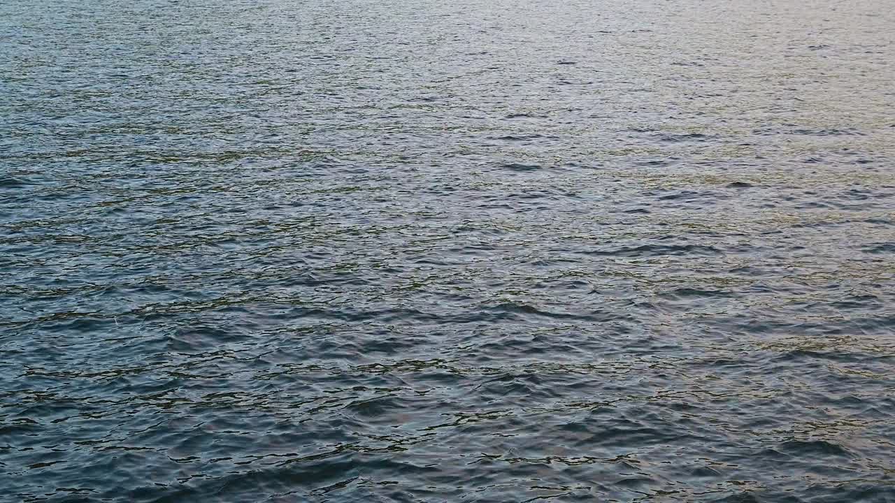 바다의 파동은 자연의 반사와 함께 4k 해상도입니다.