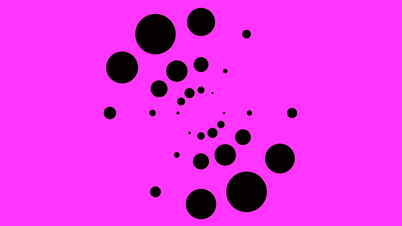 patrón abstracto de círculos negros sobre un fondo magenta