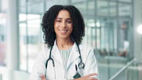 portrait of a smiling female doctor in a hospital