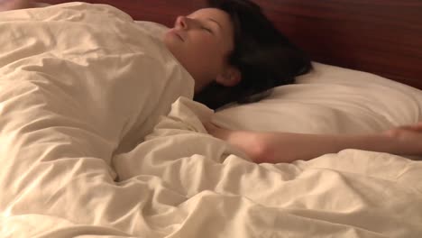 portrait of pretty woman sleeping