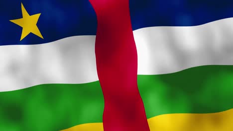 national flag of central african republic waving in wind