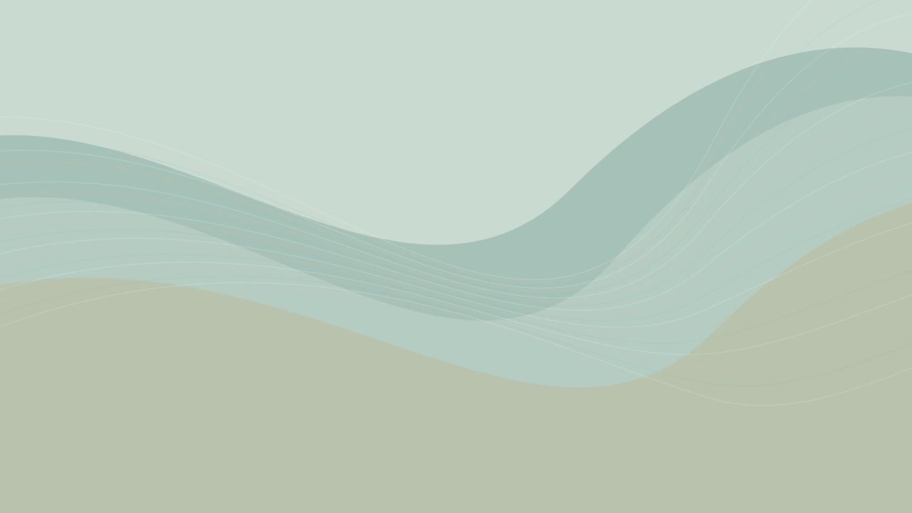 Abstract Motion Background with Soft Green Wavy Lines