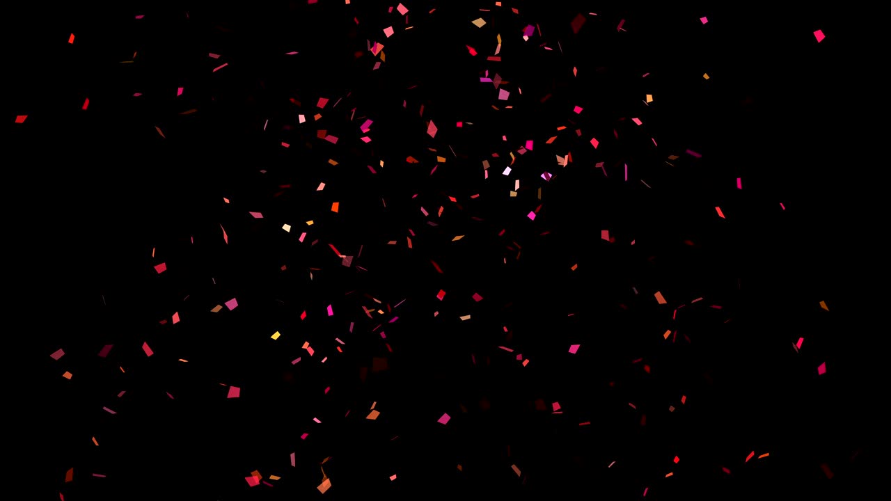 cañón de confeti disparando en el aire y bajando lentamente rojo