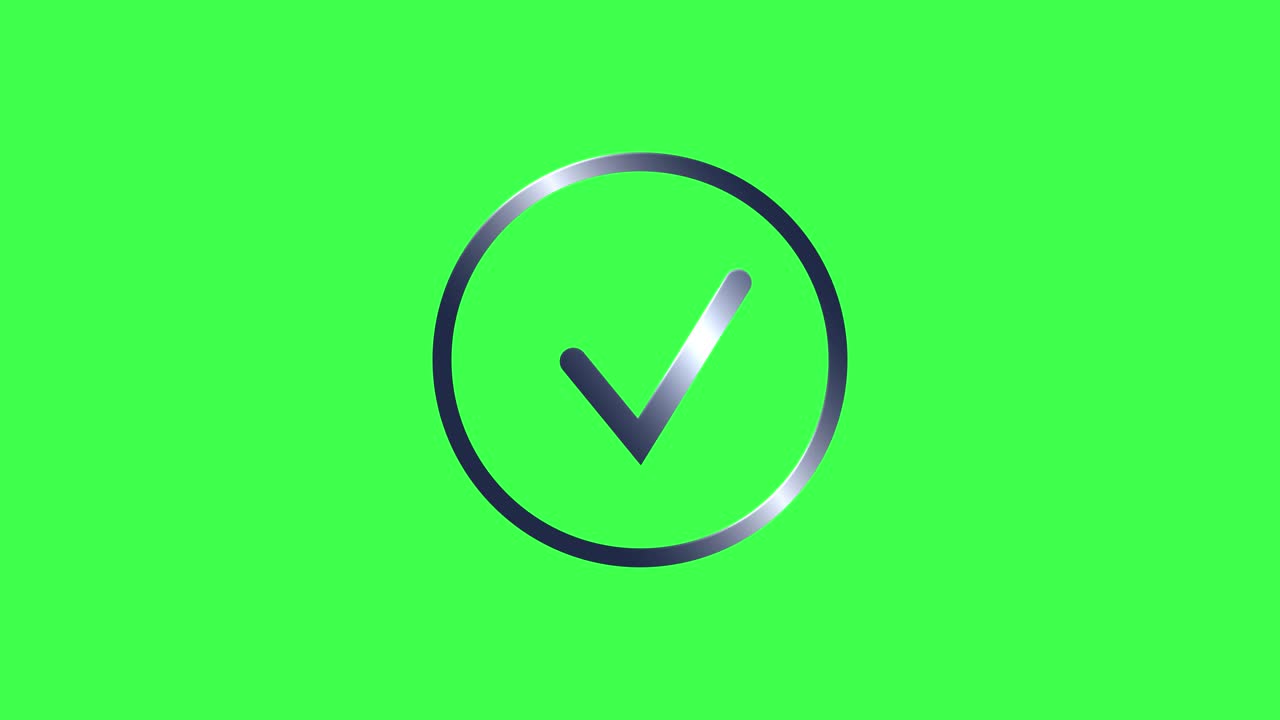 Check mark 3d icon animation