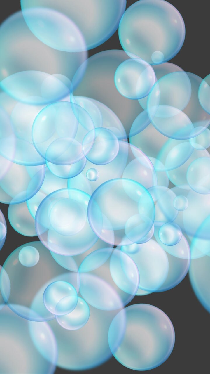 Abstract Light Blue Bubbles