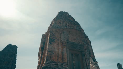 hyperlapse of tower at pre rup temple in angkor, cambodia