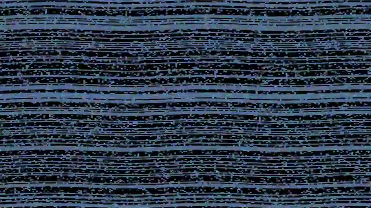 Abstract Digital Glitch Effect with Horizontal Blue Lines
