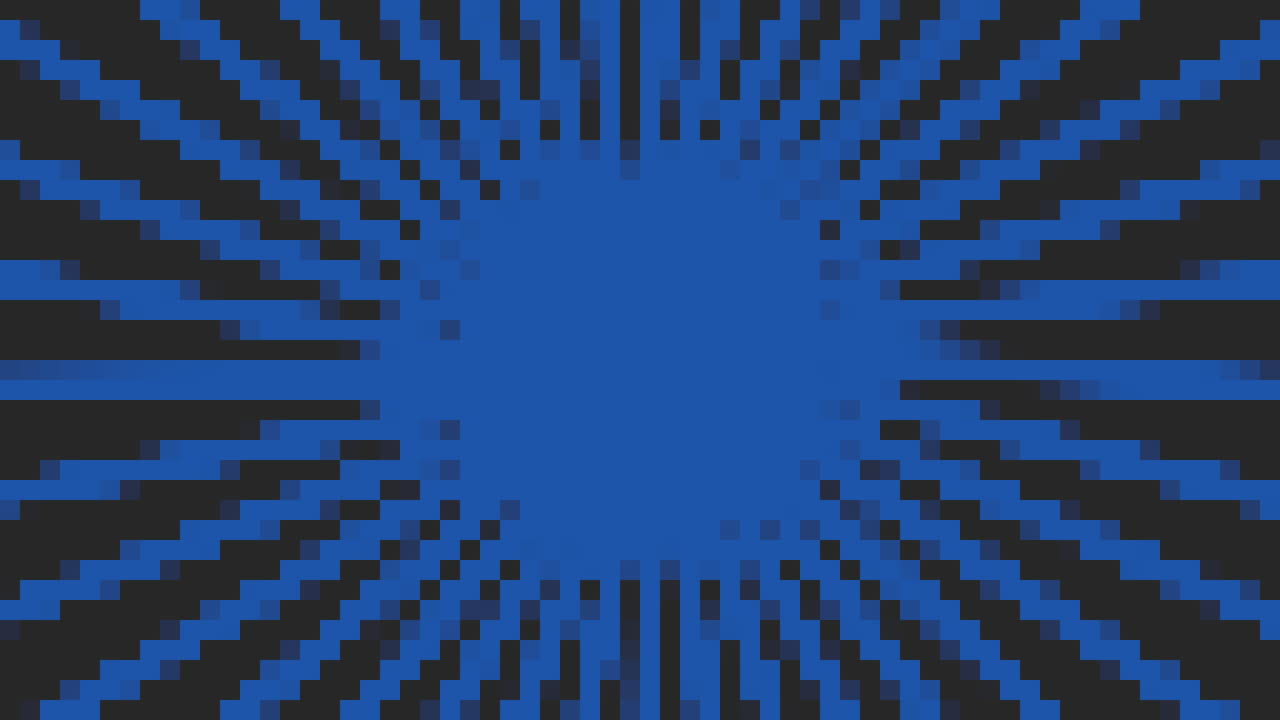 Blue pixels in 8 bit pattern on black gradient