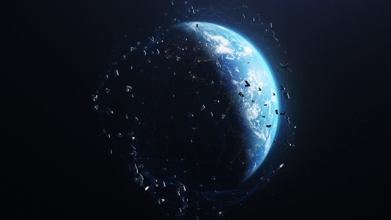 Earth with Satellites and Networks