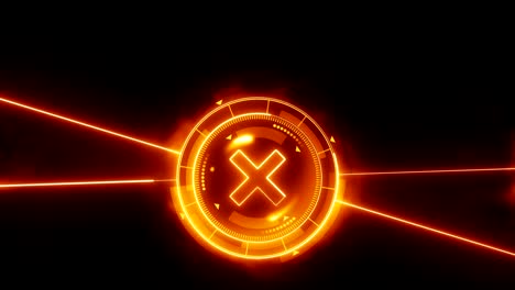 futuristic sports game loop animation. versus fight background. radar neon digital display. x target mark. game control interface element. battle fight sports competition.