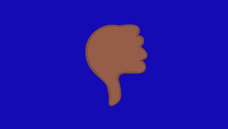 animation loop brown hand thumb down
