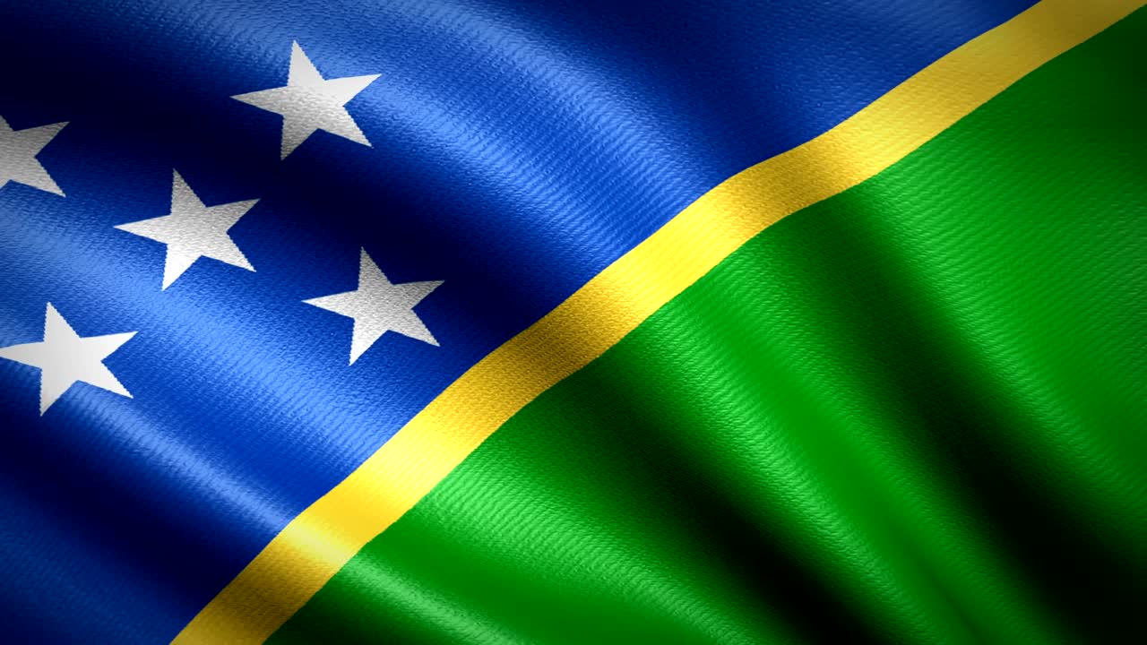 la bandera de las islas salomón. animación de bucle sin costuras. video de alta definición 4k