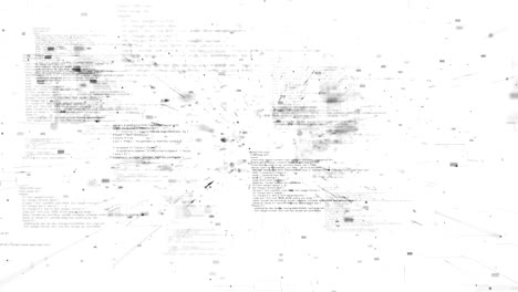 fly through abstract 3d rendering of a scientific technology data binary code network conveying connectivity, complexity and data flood
