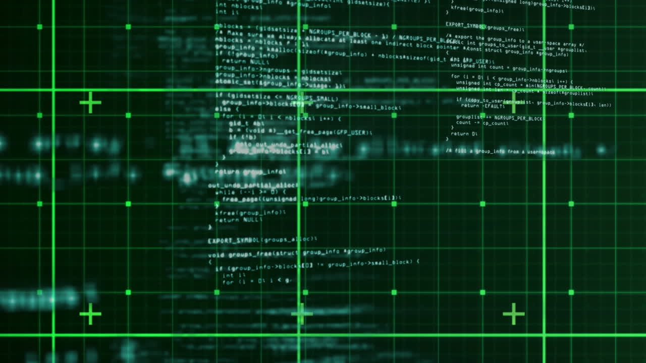 Animation of data processing over grid