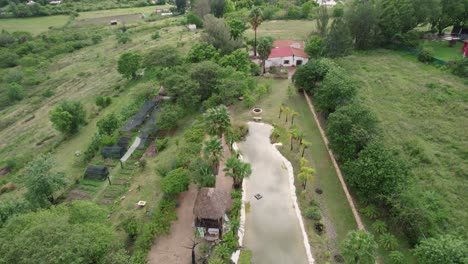 Revealing-aerial-over-picturesque-small-residential-settlement-Etla-in-Mexico