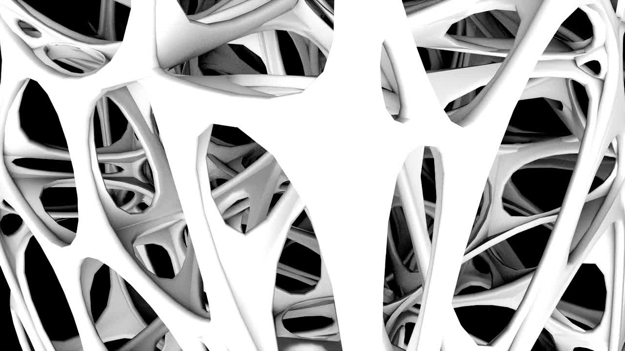 estructura fantástica orgánica en el espacio, fondo abstracto generado por computadora, renderizado en 3d