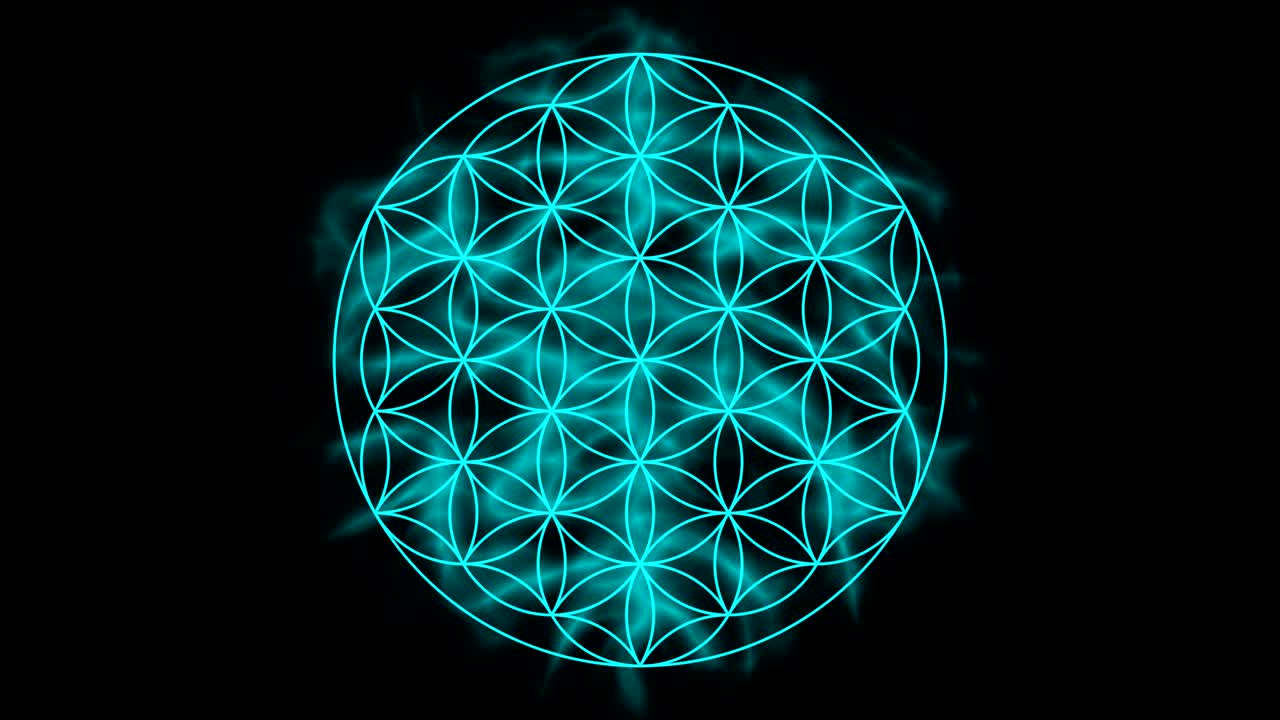 flor de la vida con aura