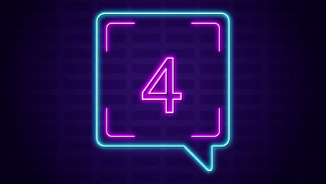 neon number countdown graphics