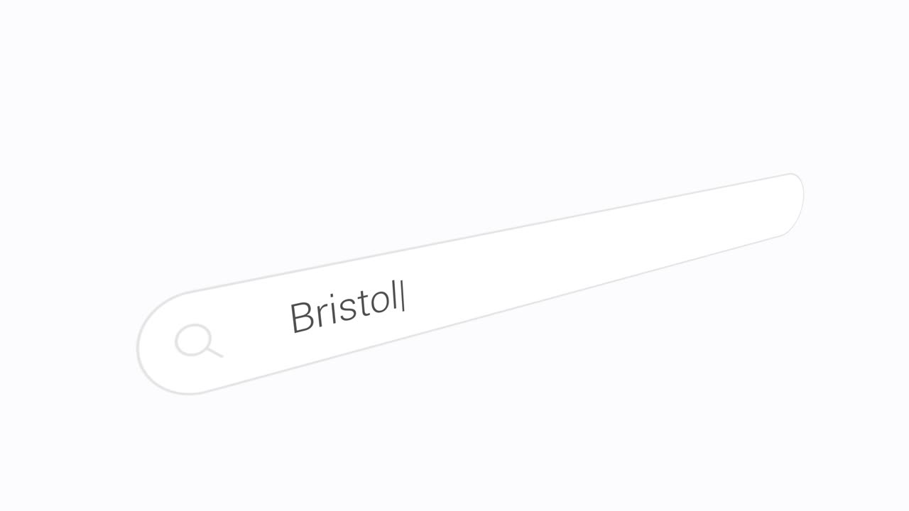 Digitazione di Bristol nella barra di ricerca del computer - Primo piano