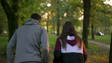 couple running in the park