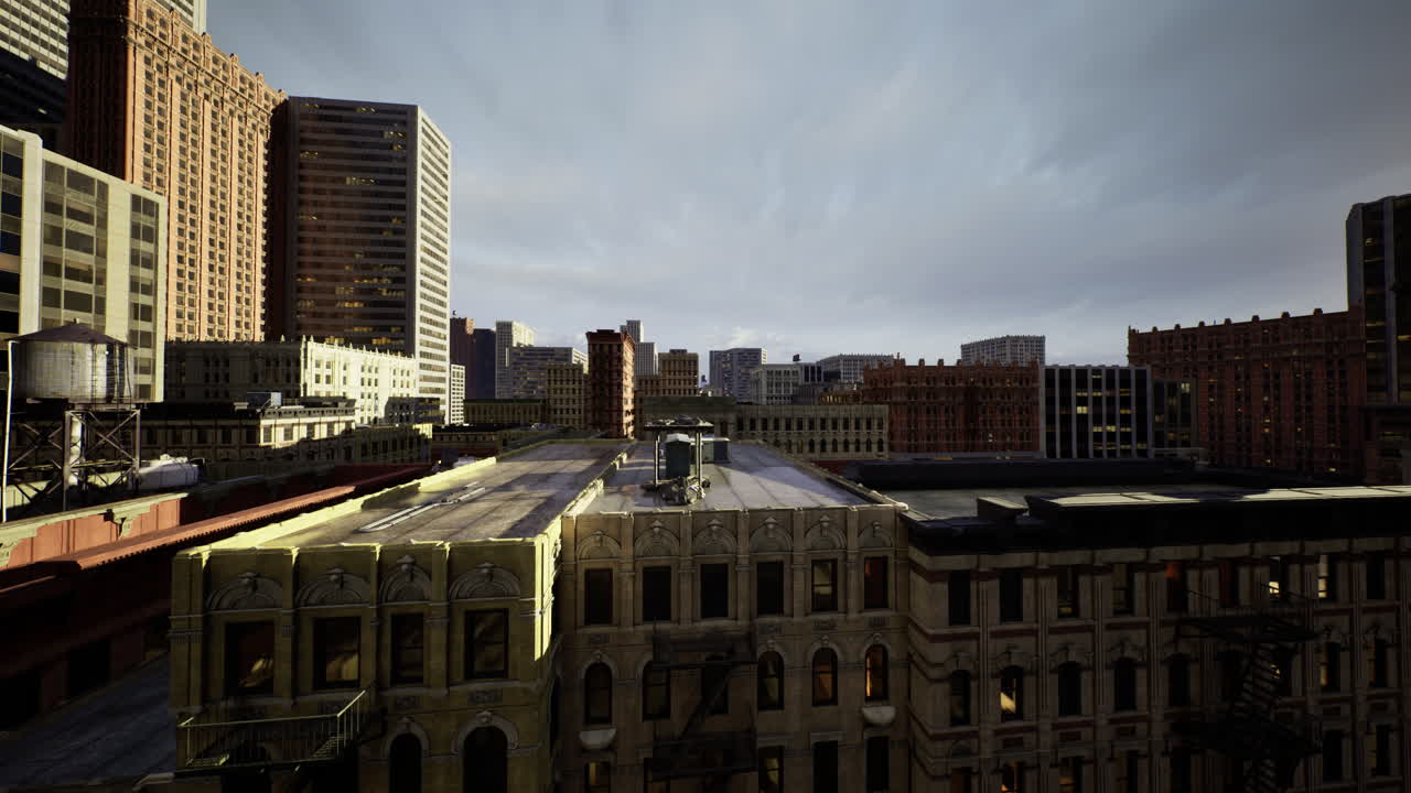 horizonte de la ciudad al anochecer mostrando arquitectura moderna y edificios históricos