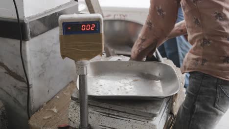 fresh fish selling at retail shop for sale at day from different angle