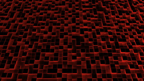 bloques iluminados en rojo que se mueven hacia arriba y hacia abajo
