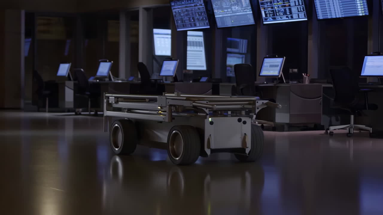 Autonomous vehicle in a control room