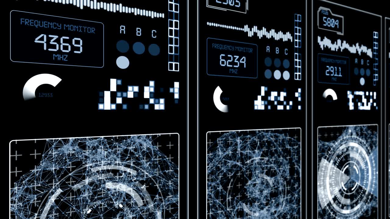 fondo de la interfaz tecnológica futurista - gamma azul