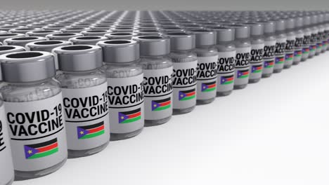 botellas de vacuna contra el covid-19 sudán del sur