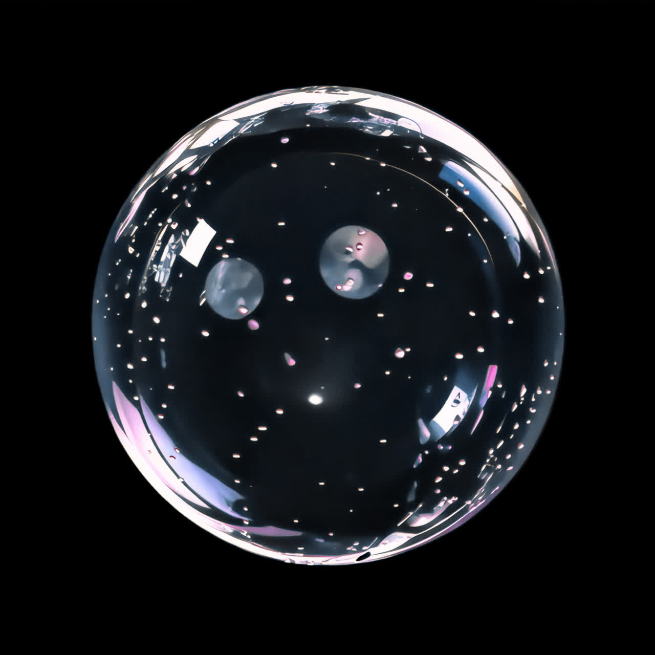 Transparent bubble animated overlay, transparent 4K video, alpha channel, ProRes 4444