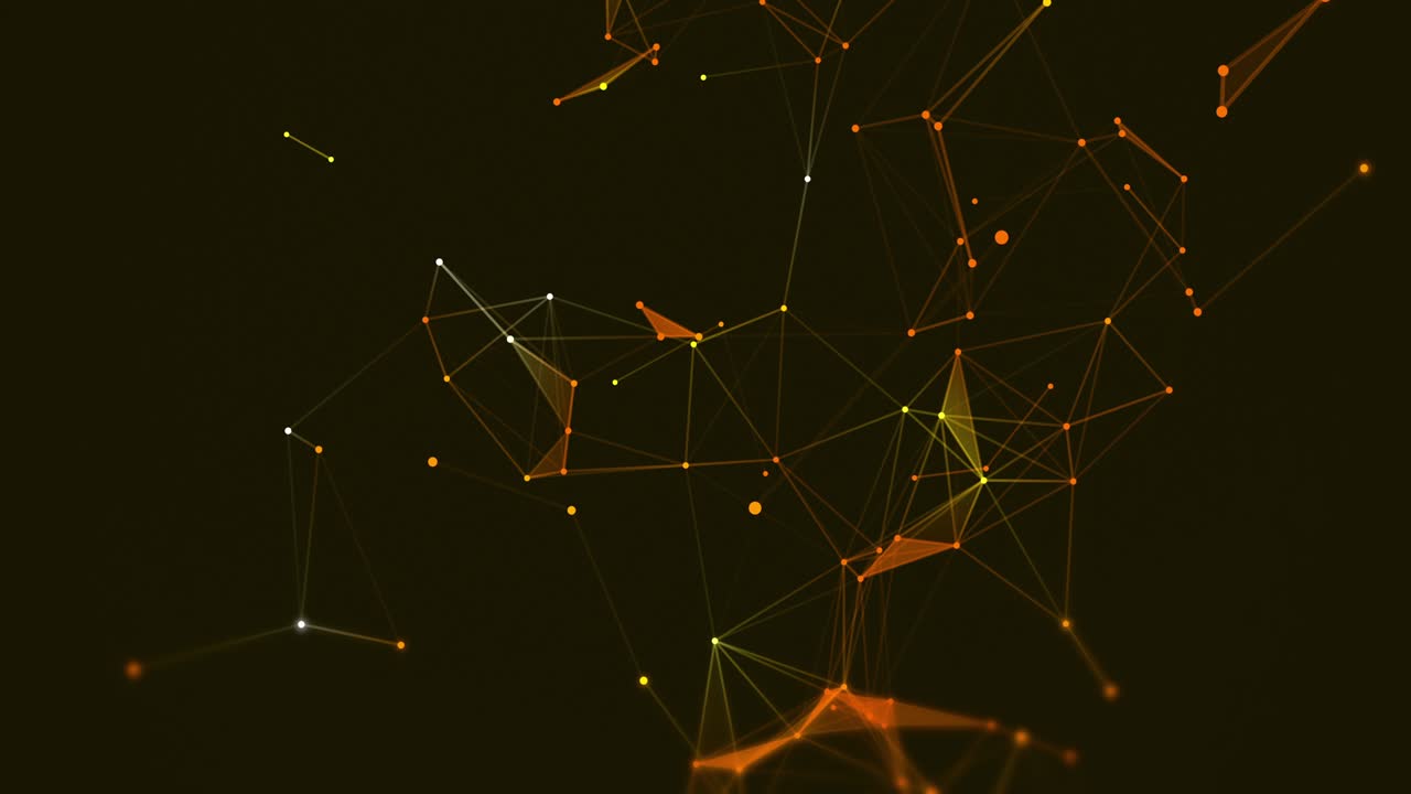 Abstract digital background with connected polygons loop