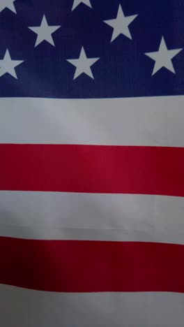 close-up view of six american flags waving