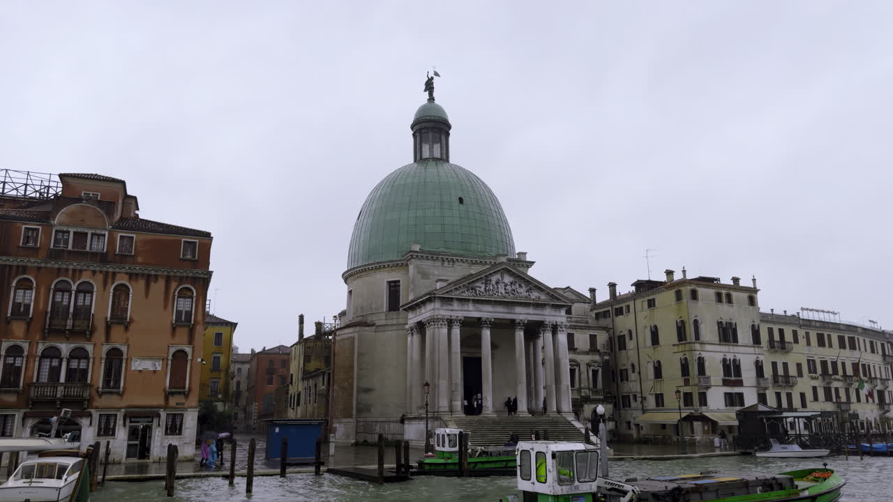 Church in Venice, Italy on a Cloudy Day