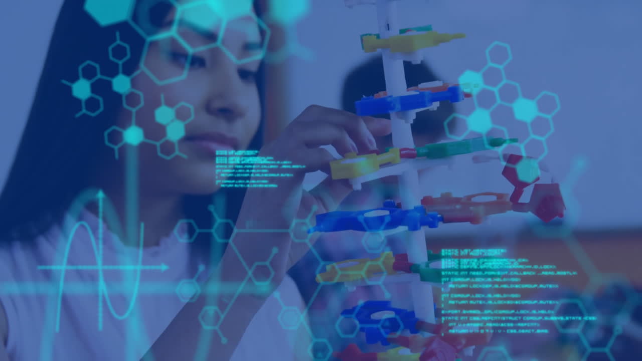 animación del procesamiento de datos científicos en diversos estudiantes en el laboratorio