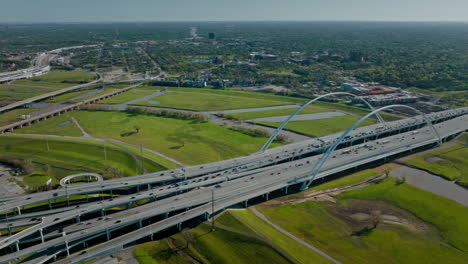 aerial view of margaret mcdermott bridge vehicle highway