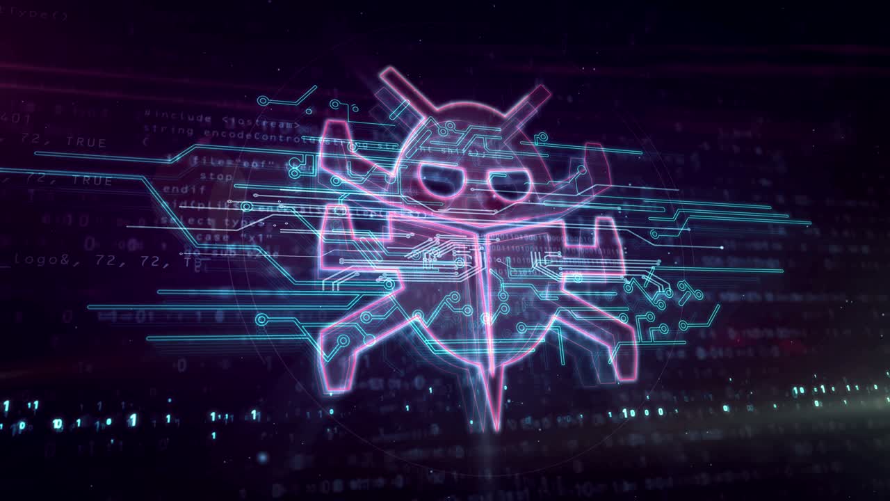 símbolo de virus abstracto animación en bucle