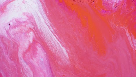 abstract fluid art in pink, white, and orange