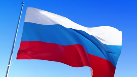 russian flag video - 3d russia flag loop footage at day light