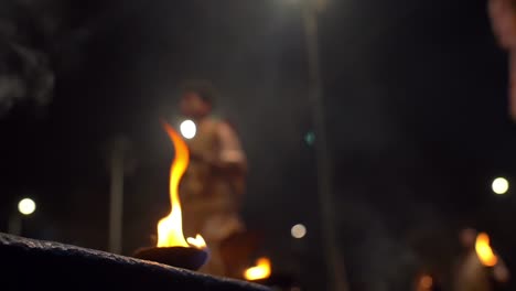 ganga aarti ceremonial candle