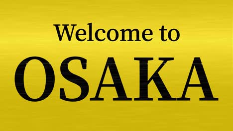 welcome to osaka message text animation motion graphics