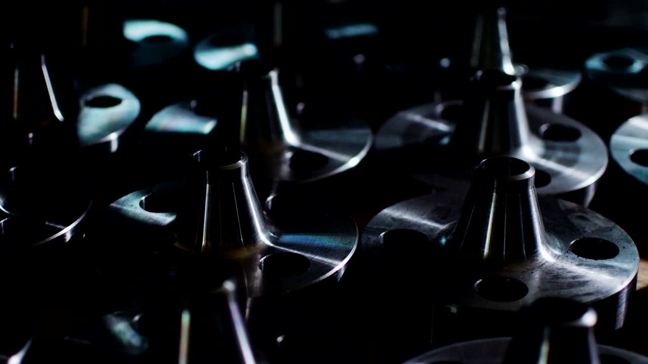 프 기계와 튜브를 테이블에 연결하는 플랜지