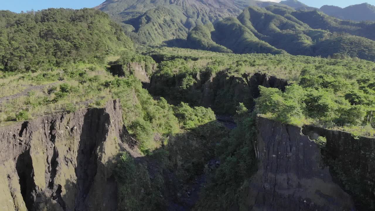Merapi Mountain Volcano Drone Indonesia