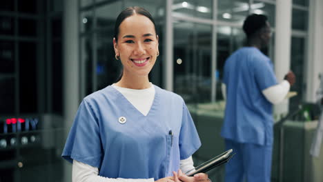 portrait of a smiling nurse in a hospital