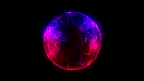 sphere 3d flame ball 4k