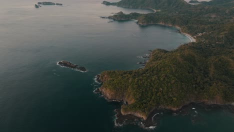 Forested-Islands-At-Guanacaste-Tropical-Beach-In-Costa-Rica,-Central-America