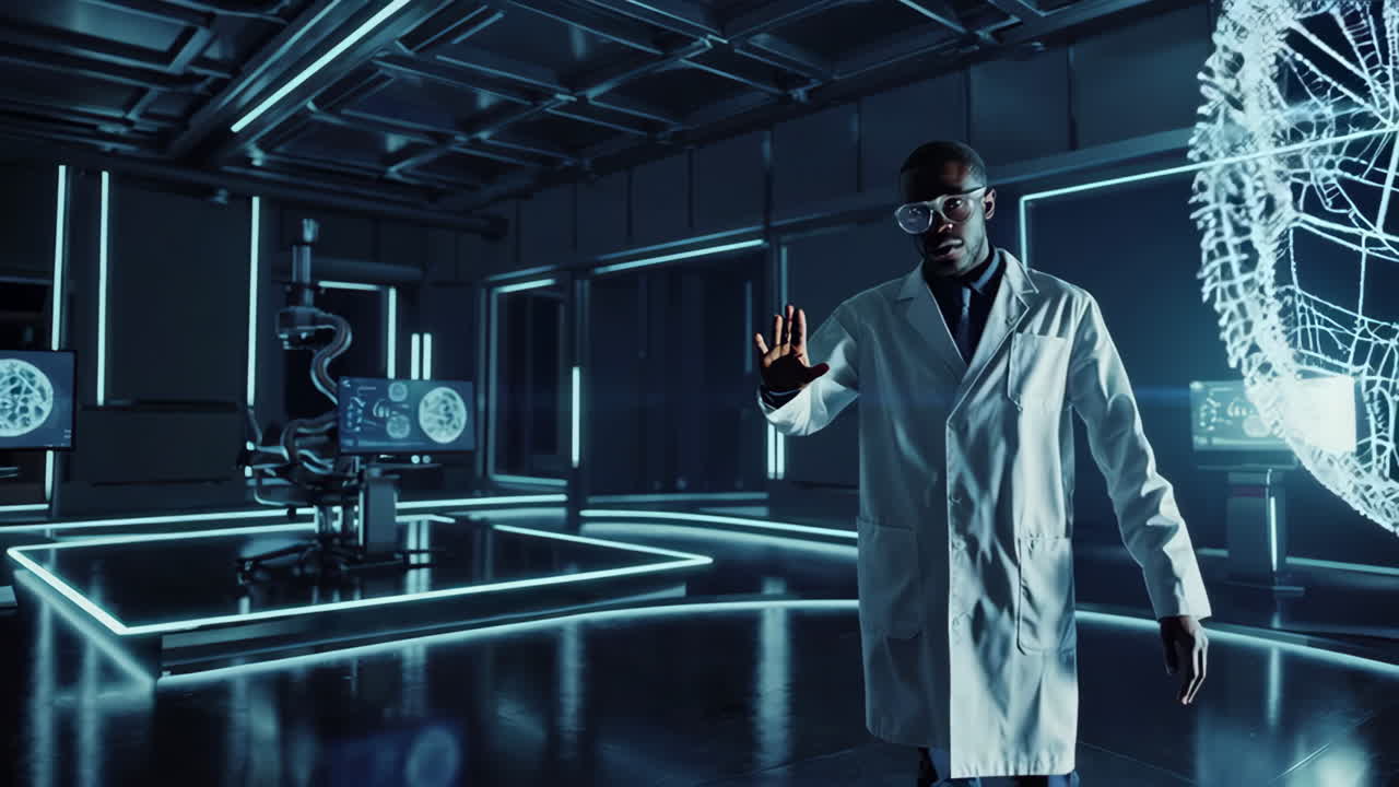 laboratorio de investigación médica futurista