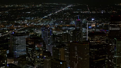 Denver-Colorado-Aerial-v24-tight-angle-close-up-birdseye-downtown-cityscape-night---DJI-Inspire-2,-X7,-6k---August-2020