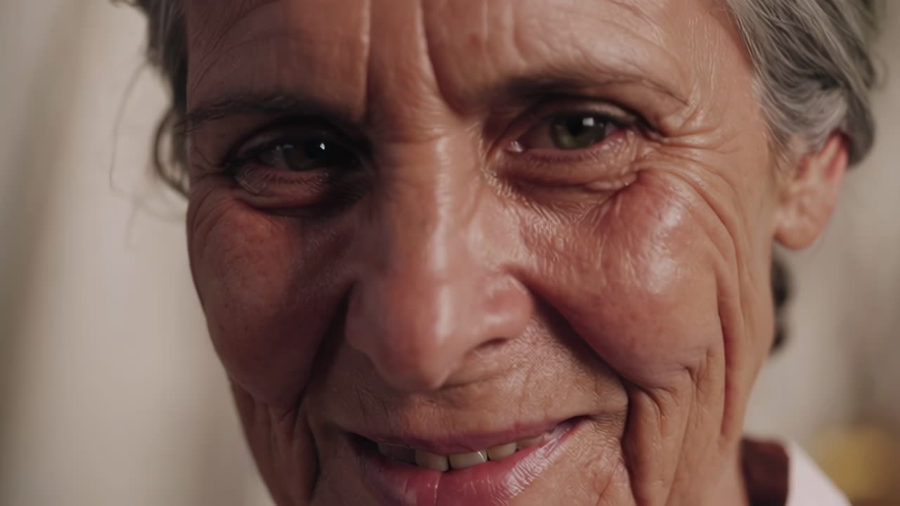 retrato en primer plano de una mujer mayor