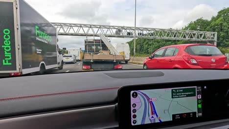 vehicles stuck in traffic on a busy road